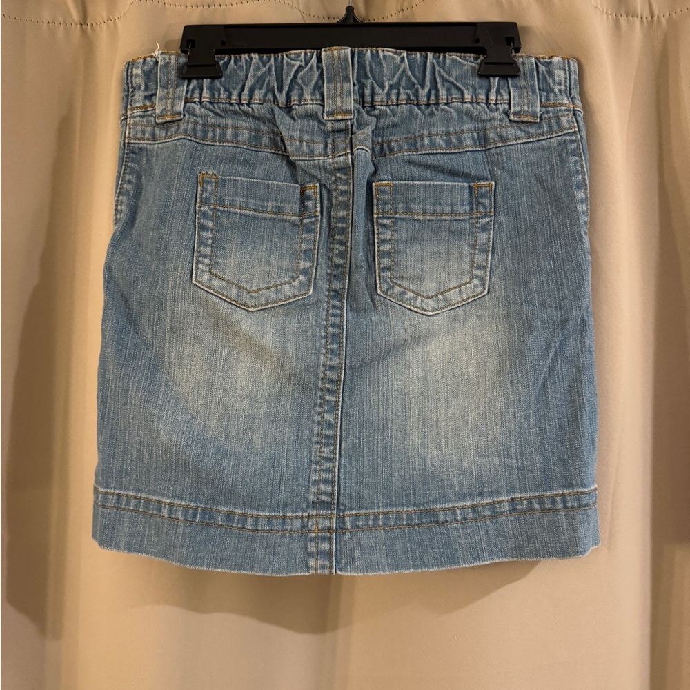 Maternity Jeans  Light Blue Denim Mini Skirt - Picture 2 of 5